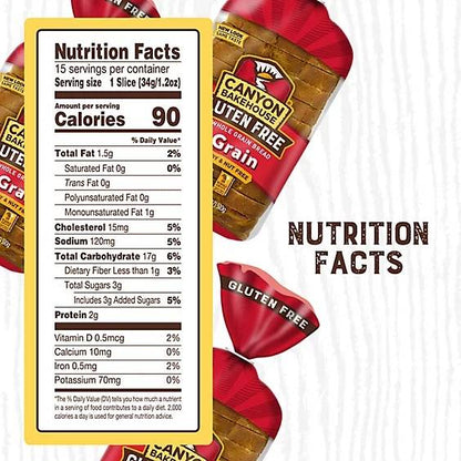 Canyon Bakehouse Frozen Gluten Free 7 Grain Bread - 18oz