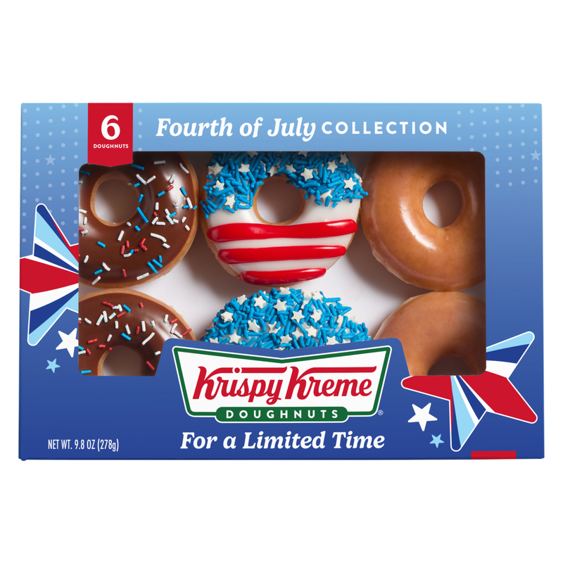 Krispy Kreme July 4th Assorted Doughnuts - 6ct