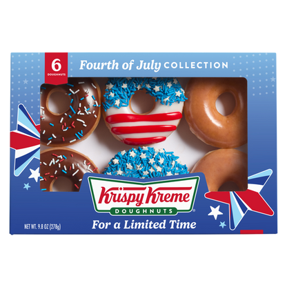 Krispy Kreme July 4th Assorted Doughnuts - 6ct