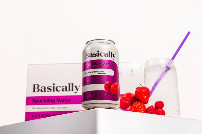 Basically Mixed Berry Sparkling Water - 8pk