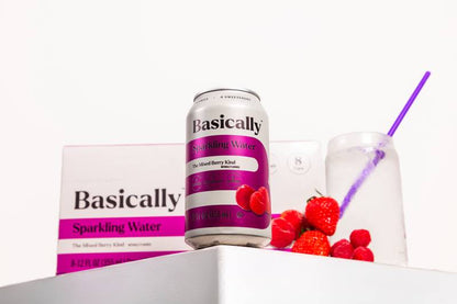 Basically Mixed Berry Sparkling Water - 8pk