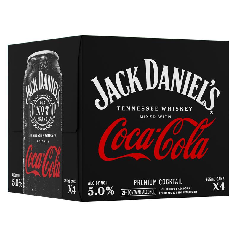 Jack Daniel's & Coke 4pk 355ml Can 5% ABV