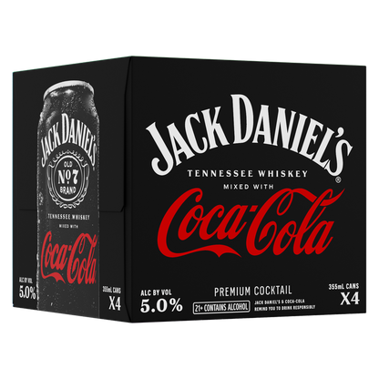 Jack Daniel's & Coke 4pk 355ml Can 5% ABV