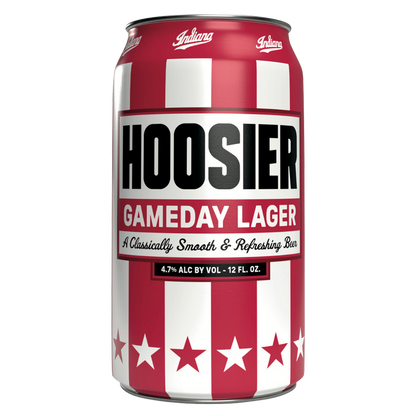 Upland Hoosier Gameday Lager 6pk 12oz Cans 4.7% ABV