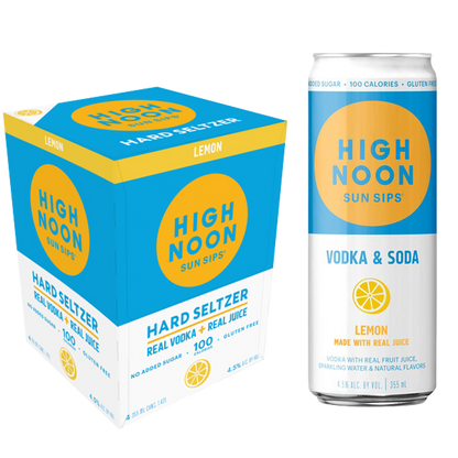 High Noon Lemon Vodka Hard Seltzer 4pk 12oz Cans 4.5% ABV