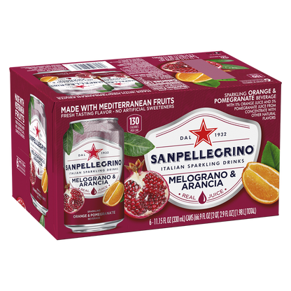 Sanpellegrino Melograno & Arancia Pomegranate Orange 6pk 11.15oz