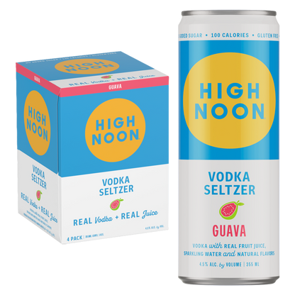 High Noon Guava Vodka Seltzer 4pk 12oz Cans