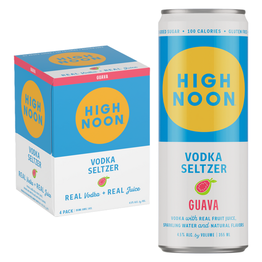 High Noon Guava Vodka Seltzer 4pk 12oz Cans