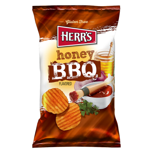 Herrs Honey BBQ Ripple Chips, 2.5oz