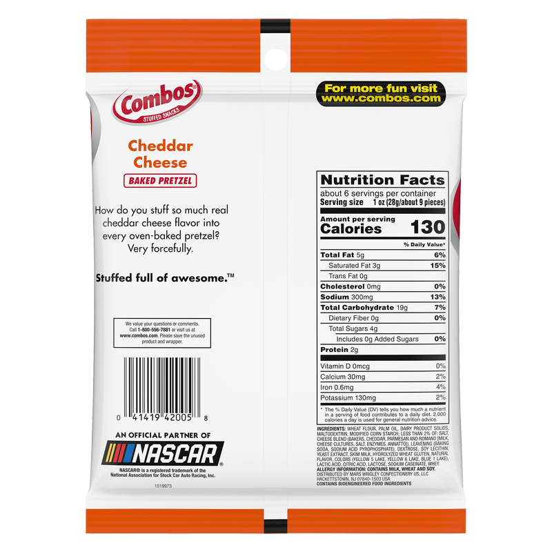 Combos Pretzel Cheddar Cheese 6.3oz
