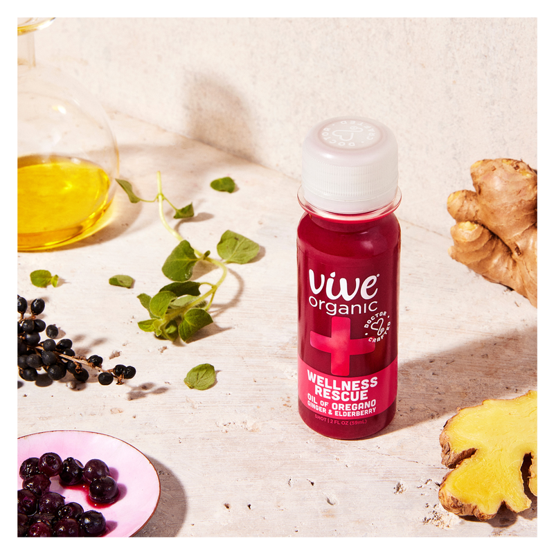 Vive Organic Wellness Rescue Shot Oil of Oregano & Ginger 2oz Btl