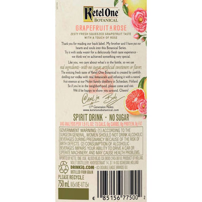 Ketel One Botanical Grapefruit & Rose Vodka 750ml (60 Proof)