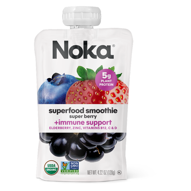 Noka Super Berry Superfood Smoothie 6pk 4.22oz Box