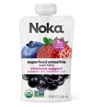 Noka Super Berry Superfood Smoothie 6pk 4.22oz Box