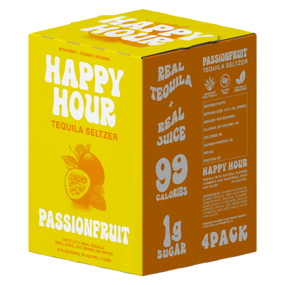 Happy Hour Tequila Passionfruit Margarita Seltzer 4pk 12oz Can 5.0% ABV