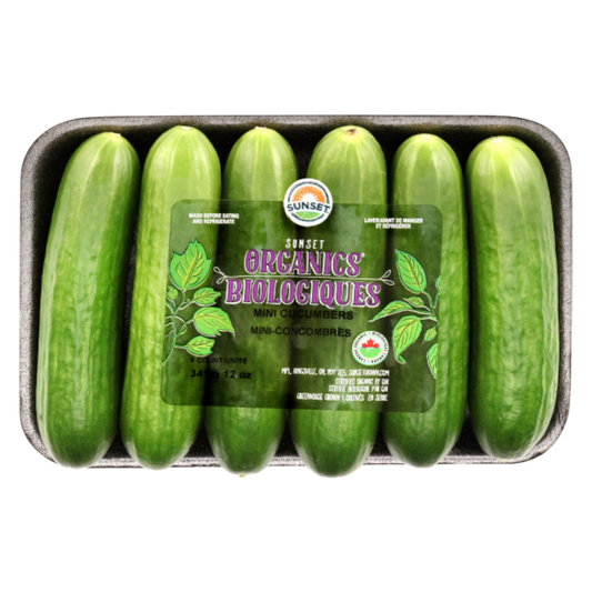 Organic Mini Seedless Cucumbers - 6ct