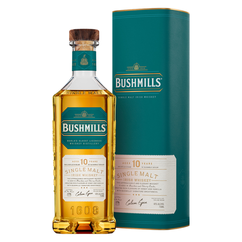 Bushmills 10 Year Irish Whiskey 750ml (80 Proof)