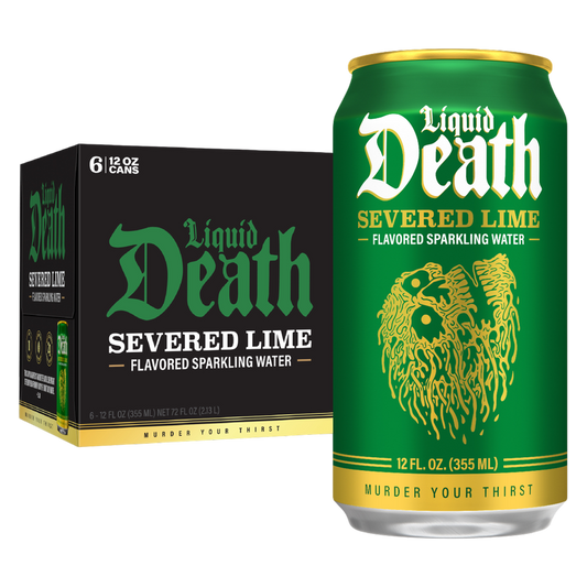 Liquid Death Severed Lime Sparkling Water 6pk 12oz Can