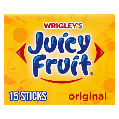 JUICY FRUIT Original Bubble Gum, Single Pack, 15 Stick