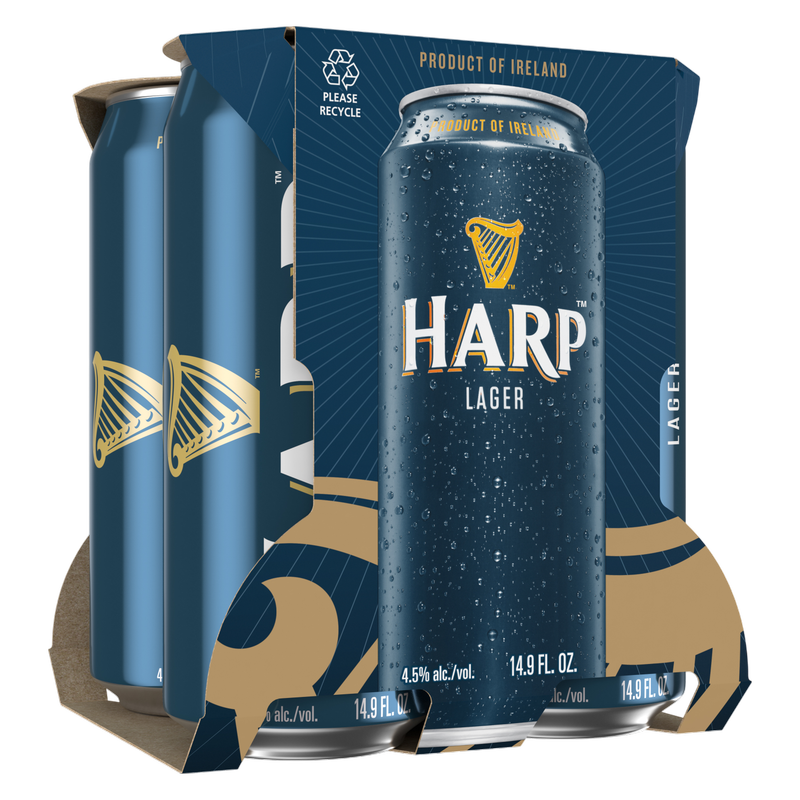 Harp Lager 4pk 14.9oz Can 4.5% ABV