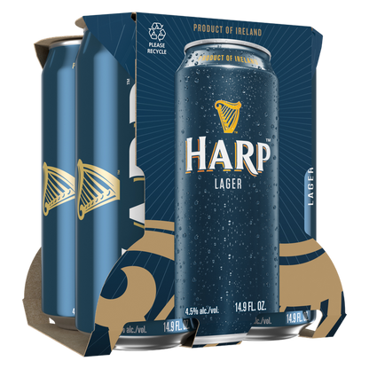 Harp Lager 4pk 14.9oz Can 4.5% ABV
