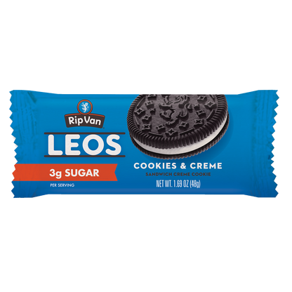 Rip Van LEOS Cookies and Cream Sandwich Cookies, 1.69oz