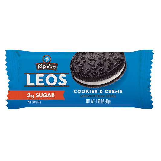 Rip Van LEOS Cookies and Cream Sandwich Cookies, 1.69oz