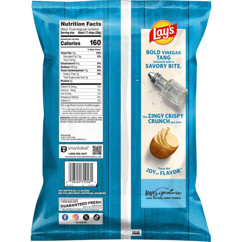 Lay's Salt & Vinegar Potato Chips 12.5oz