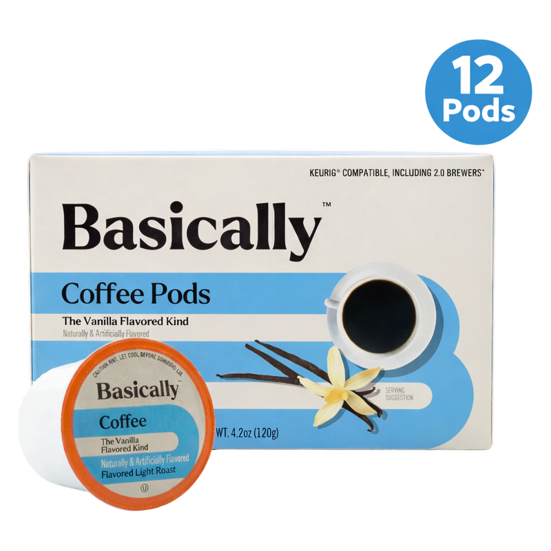 Basically Vanilla Flavored Coffee Pods - 12 ct
