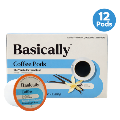 Basically Vanilla Flavored Coffee Pods - 12 ct