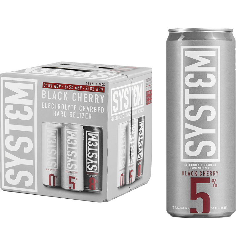 System Seltzer Black Cherry 9pk 12oz Can Multi ABV