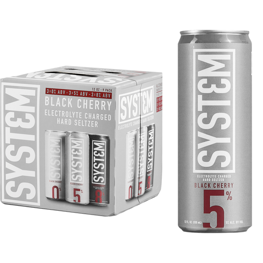 System Seltzer Black Cherry 9pk 12oz Can Multi ABV