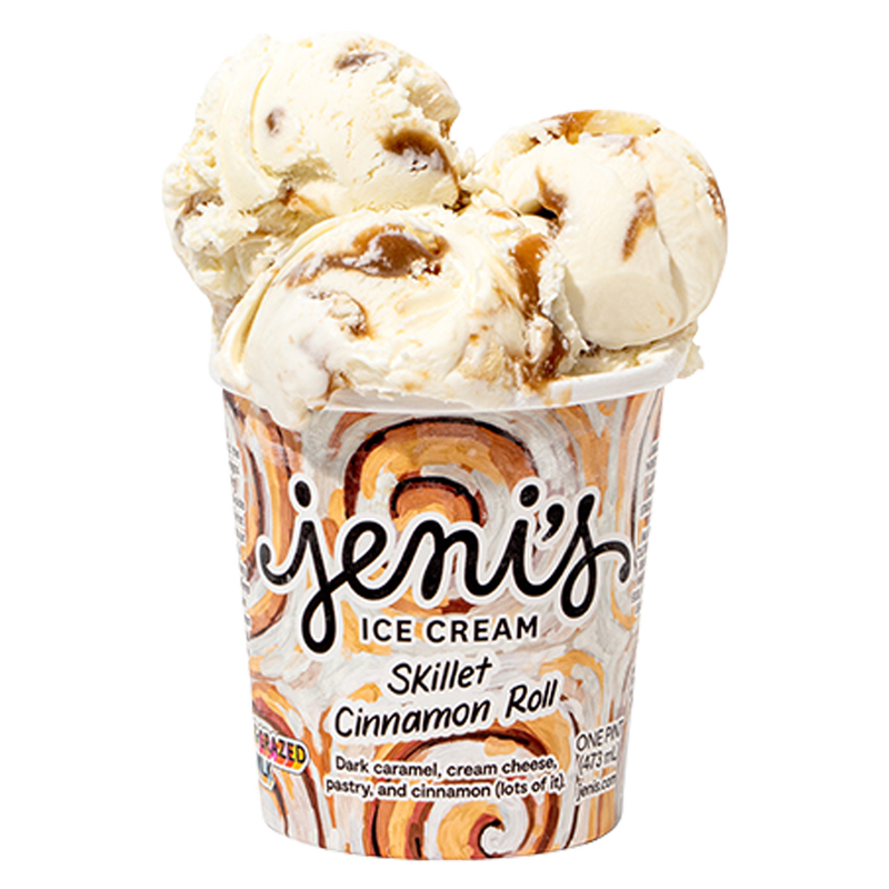 Jeni's Splendid Ice Cream Skillet Cinnamon Roll Dairy Pint