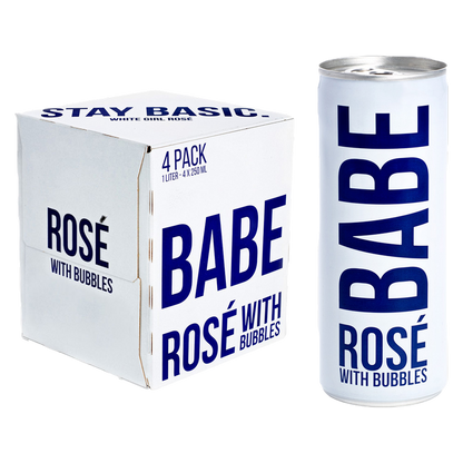 Babe Rose Bubbles 4pk 250 ml Can