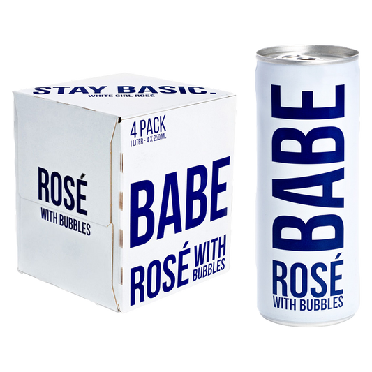 Babe Rose Bubbles 4pk 250 ml Can
