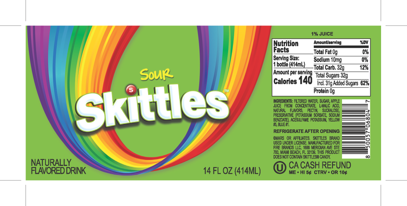 Skittles Sour Drink 14oz Btl