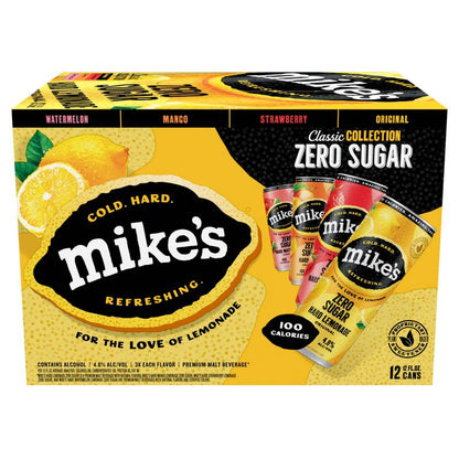 Mike's Hard Zero Sugar 12pk 12oz Variety Pack Can 4.8% ABV