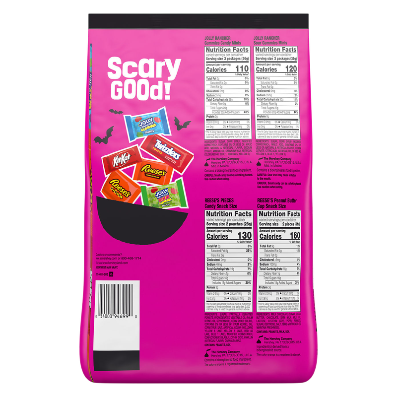 Hershey Assorted, Halloween Candy Bulk Bag, 49.74 oz (105 Pieces)
