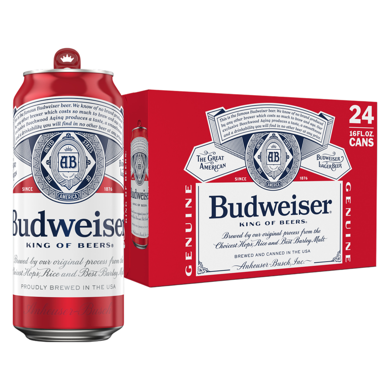 Budweiser 24pk 16oz Can 5% ABV