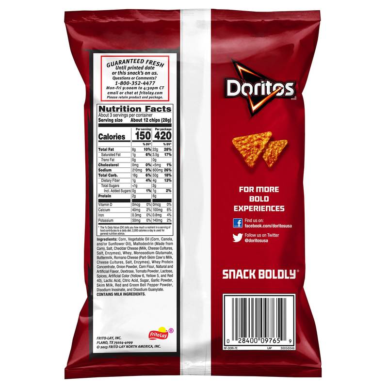 Doritos Nacho Cheese 2.85oz