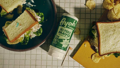 Ayoh! Dill Pickle Mayo Sando Sauce, 12oz. By Molly Baz
