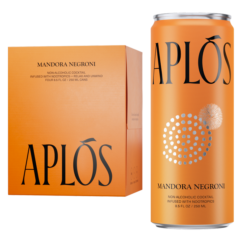 Aplós Mandora Negroni Functional Non-Alc Cocktail 4pk 8.5oz Can