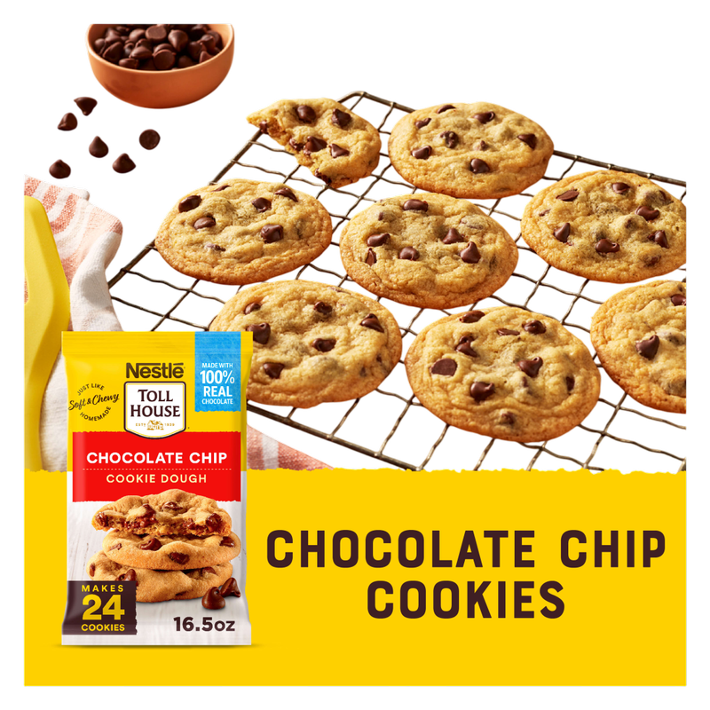 Nestle Toll House Chocolate Chip Cookie Ready to Bake Dough - 24ct/16.5oz