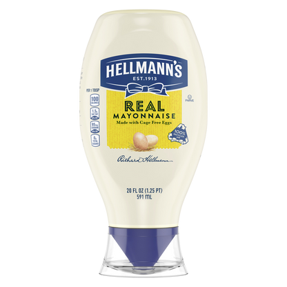 Hellmann's Real Mayonnaise Easy Out Squeeze Bottle 20oz