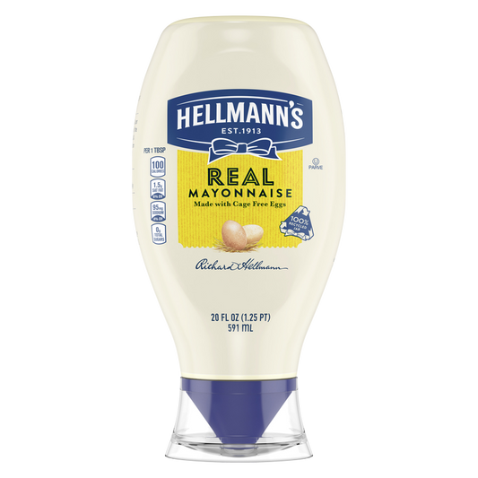 Hellmann's Real Mayonnaise Easy Out Squeeze Bottle 20oz