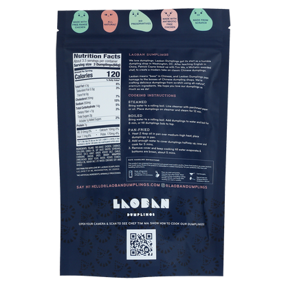 Laoban Dumplings Ginger Chicken Frozen Dumplings 8oz