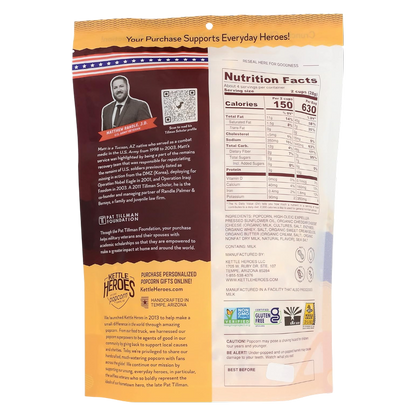 Kettle Heroes Aged White Cheddar Popcorn, 4oz