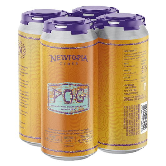 Newtopia Cyder POG 4pk 16oz Can