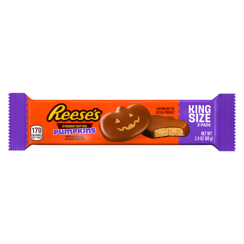 REESE'S Peanut Butter Pumpkin King Size, 2.4 oz