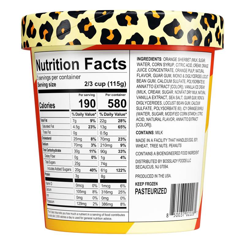 Dr. Bombay Iced Out Orange Cream Ice Cream Pint, 16 fl oz